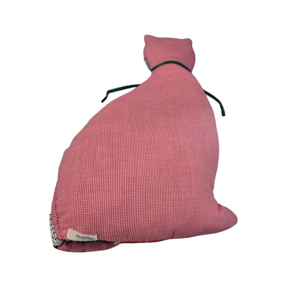 Handmade Vintage Christmas Cat Detailed Embroidered Patchwork Quilt Soft Pillow - Picture 6 of 16